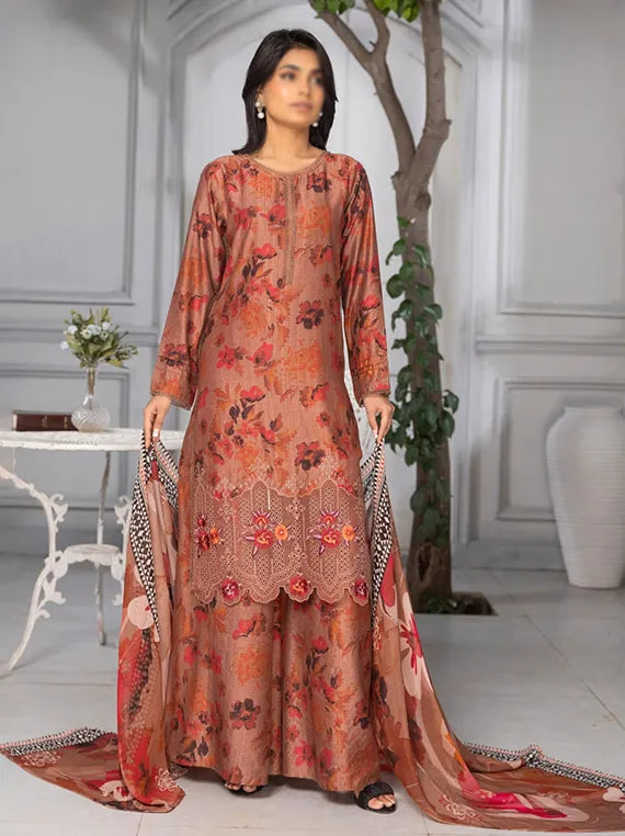 Bloom Embroidered Viscose Doriya Collection 2025 By Fantak