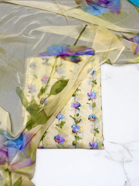 Blossom Glow Printed Lawn Edit25 Vol-CT33 (CT33-01)
