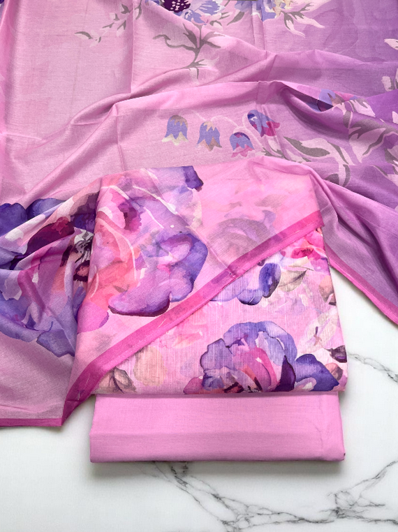 Blossom Printed Zarqa Lawn Edit25 Vol-PU06 (PU06-03)