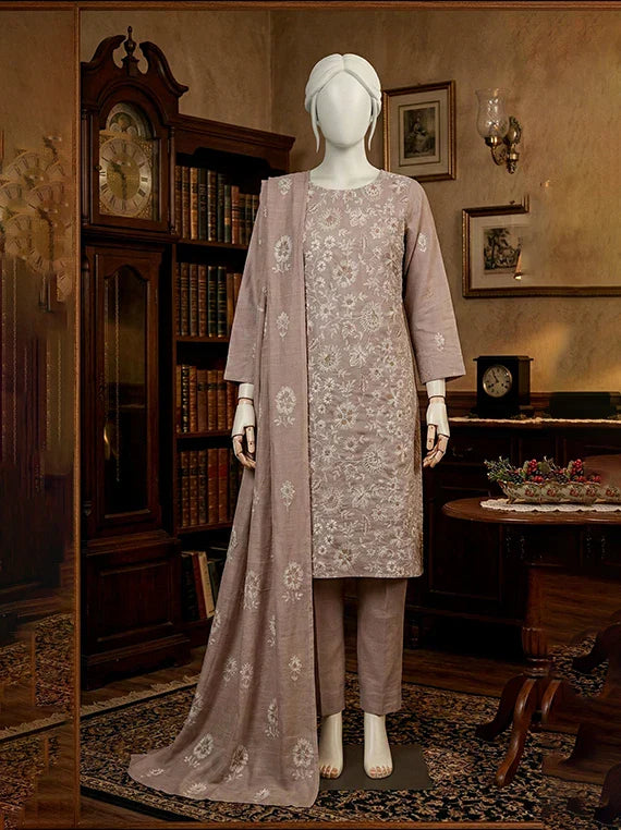 Blossom by ABC Fancy Embroidered Slub Lawn Collection 2026 (D-06)