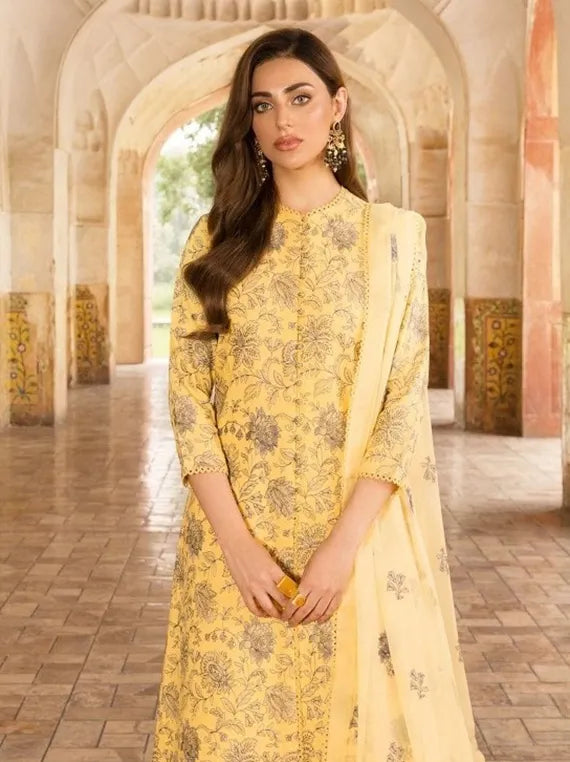 Breathe in Lawn UnStitched Luxe Collection 2025 (CH3641)