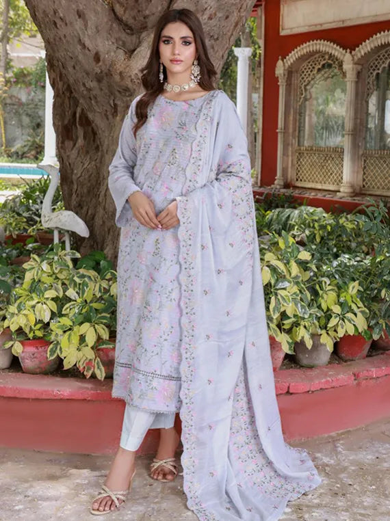 Breathe in Lawn UnStitched Luxe Collection 2025 (D-03)