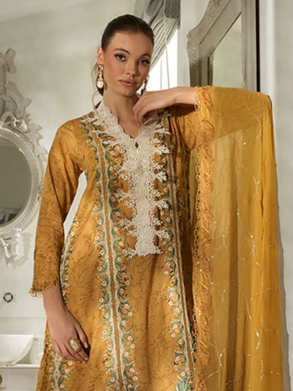 Breathe in Lawn UnStitched Luxe Collection 2025 (L24-13B)