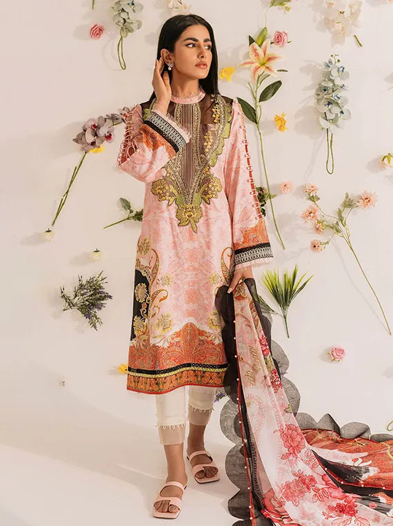 Breathe in Lawn UnStitched Luxe Collection 2025 (MKL-02)
