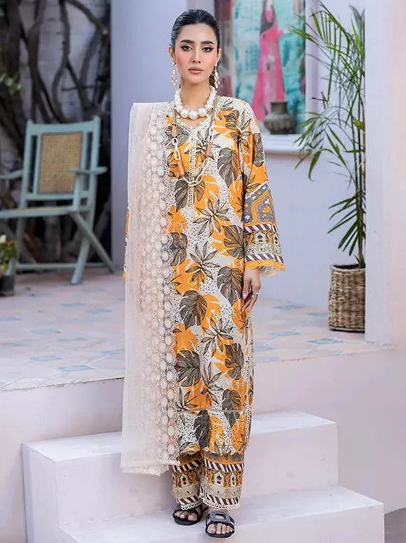 Breathe in Lawn UnStitched Luxe Collection 2025 (NK-PK-18)