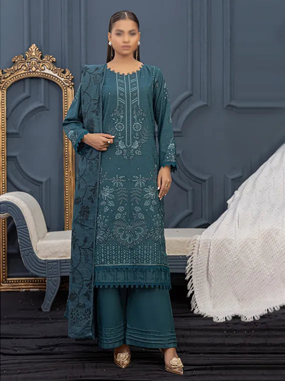 COCO by Fantak Embroidered Dhanak Collection 2025 (D-01)