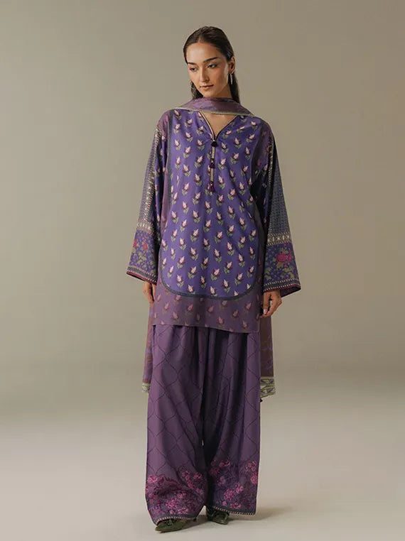 COCO by Zara Shahjahan Printed Collection 2025 Drop-05 (Soft Current-7A)
