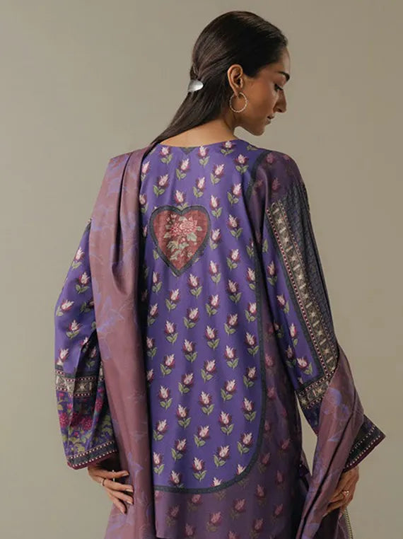 COCO by Zara Shahjahan Printed Collection 2025 Drop-05 (Soft Current-7A)