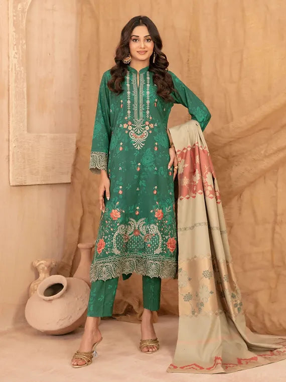 Cassa by Tawakkal Fabrics Embroidered Dhanak Collection 2025 (D-5396)