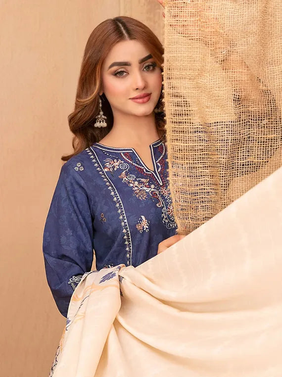 Cassa by Tawakkal Fabrics Embroidered Dhanak Collection 2025 (D-5397)