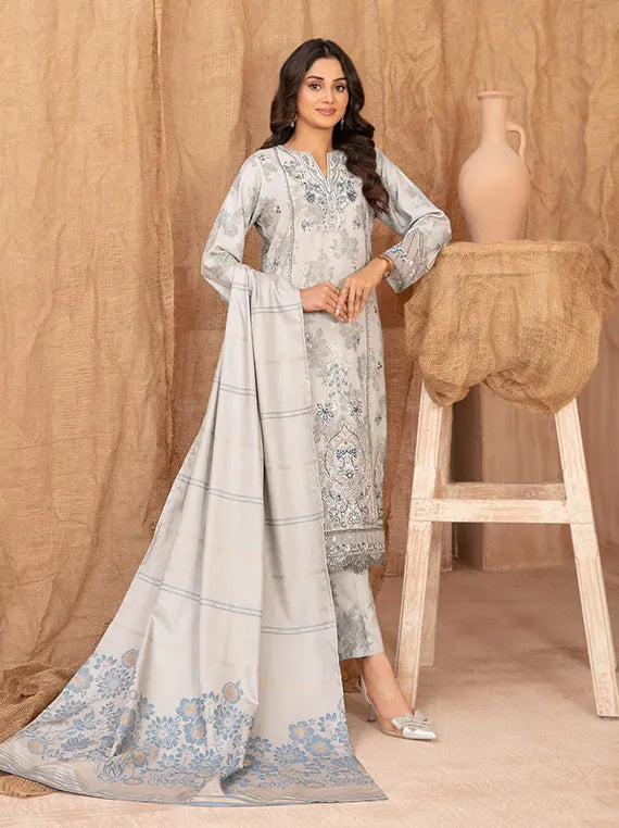 Cassa by Tawakkal Fabrics Embroidered Dhanak Collection 2025 (D-5399)