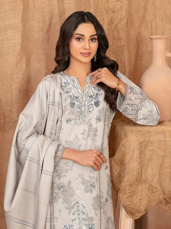 Cassa by Tawakkal Fabrics Embroidered Dhanak Collection 2025 (D-5399)
