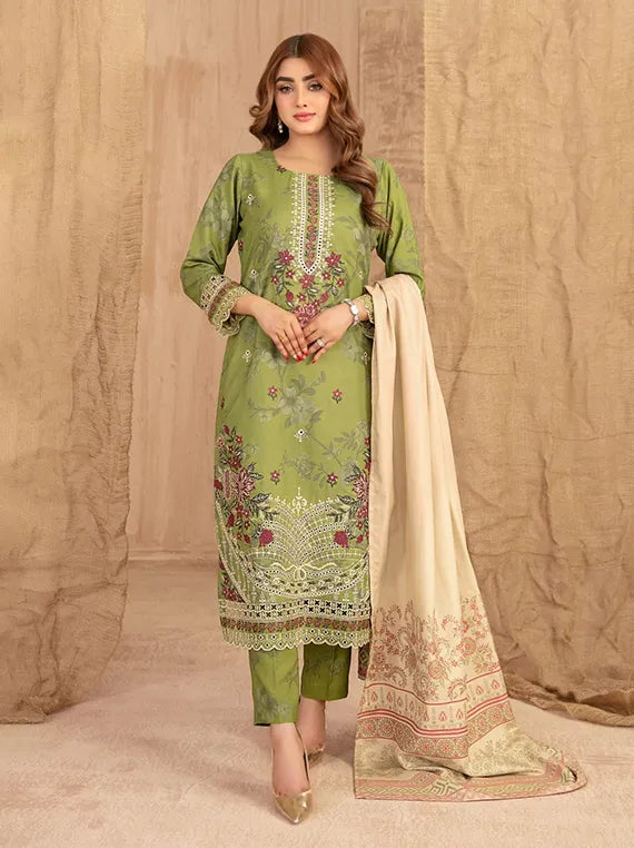 Cassa by Tawakkal Fabrics Embroidered Dhanak Collection 2025 (D-5400)