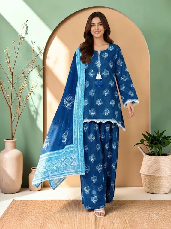 Chah Rangi Premium Khaddar Print Collection'26 (D-04)