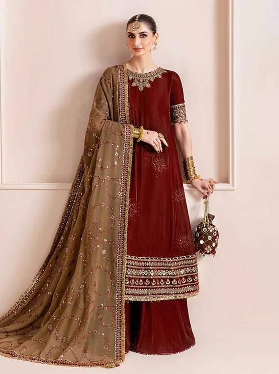 Chandani by Jazmin Luxury Velvet Collection 2025 (CVF D-08)
