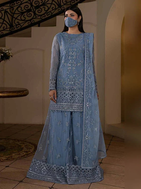 Chandni by Flossie Embroidered Chiffon Unstitched Collection 2026 (CH-103)