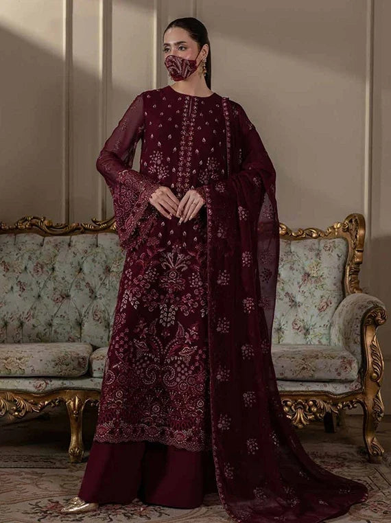 Chandni by Flossie Embroidered Chiffon Unstitched Collection 2026 (CH-107)