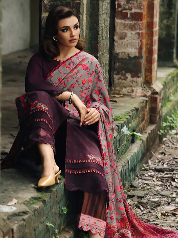 Charizma Combination Embroidered Linen Collection 2025 (CCW6-17)