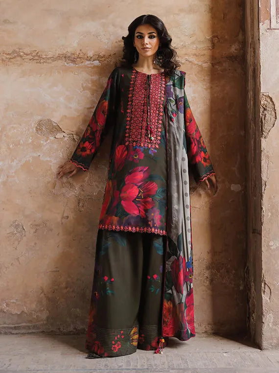 Charizma Combination Embroidered Linen Collection 2025 (CCW6-18)
