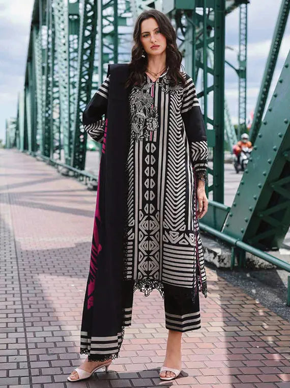 Charizma Combination Embroidered Printed Linen Collection 2025 (CCW6-01)