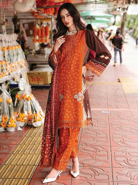 Charizma Combination Embroidered Printed Linen Collection 2025 (CCW6-04)
