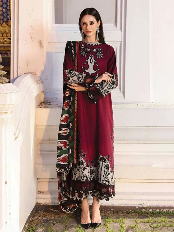 Charizma Combination Embroidered Printed Linen Collection 2025 (CCW6-05)