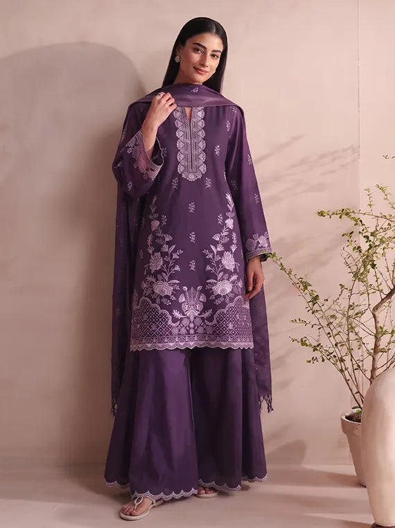 Charm by Fantak Unstitched Dhanak Glitter Collection'26 V-586 (D-03)