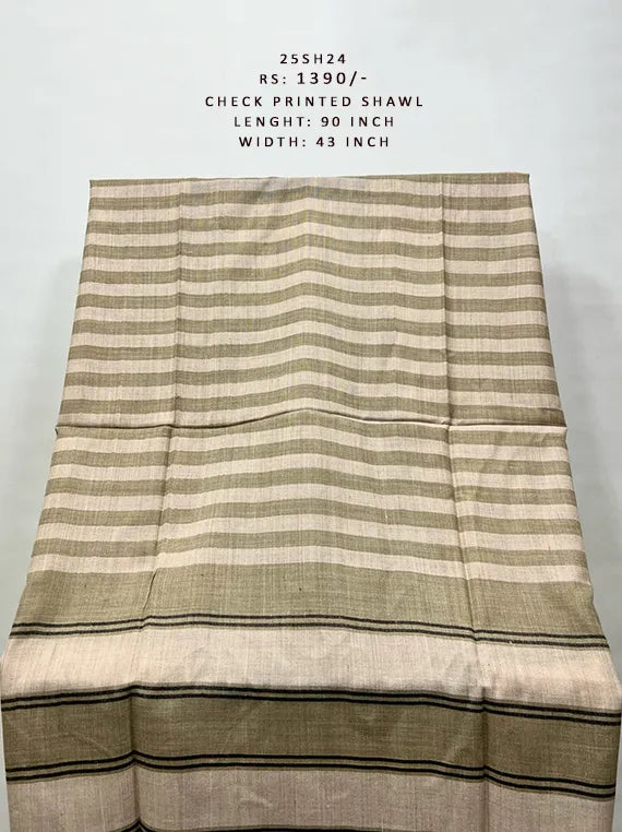 Check Printed Shawl Collection 2024 (25SH24-01)