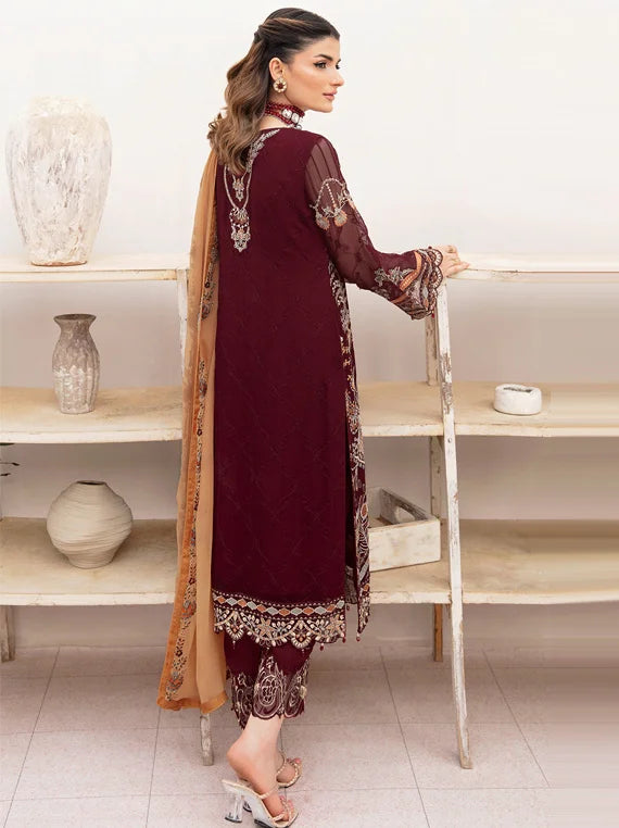 Chevron By Ramsha Chiffon Collection 2023 Vol-07 (A-712)