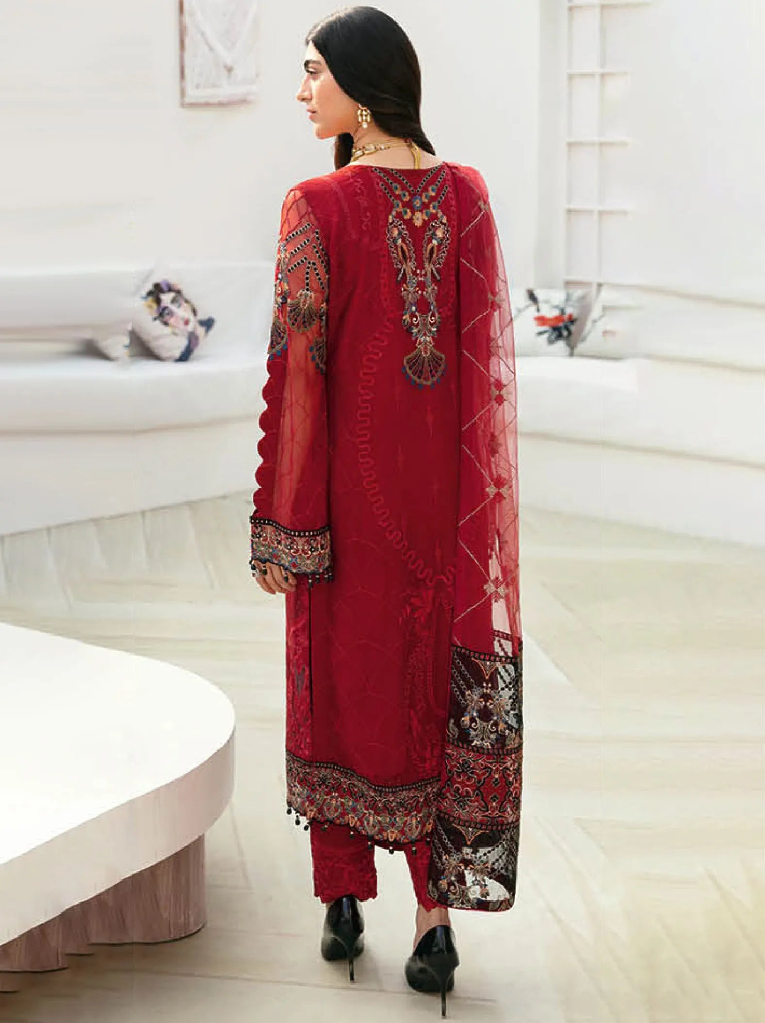 Chevron By Ramsha Chiffon Collection 2024 Vol-08 (A-803)