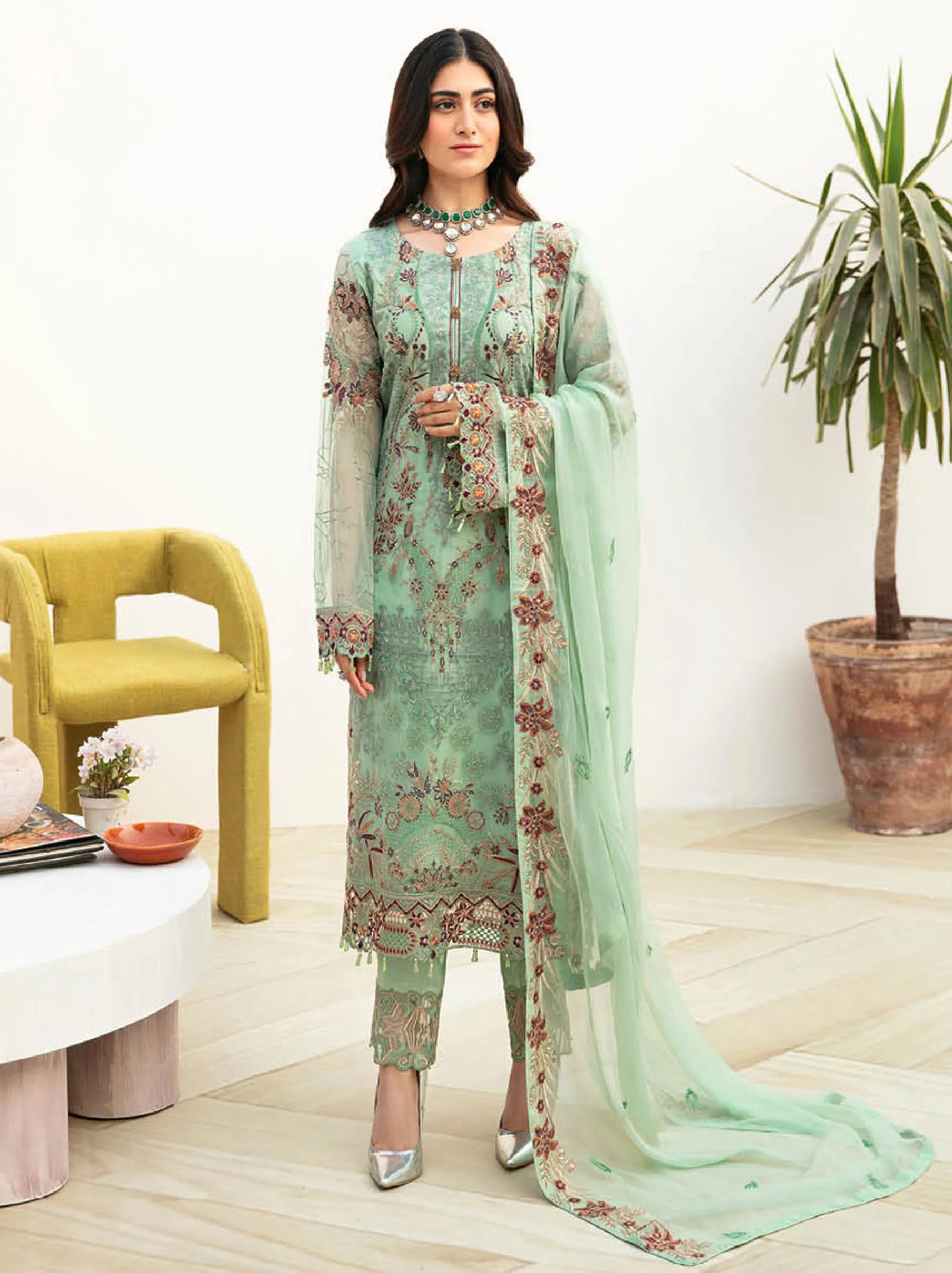 Chevron By Ramsha Chiffon Collection 2024 Vol-08 (A-804)