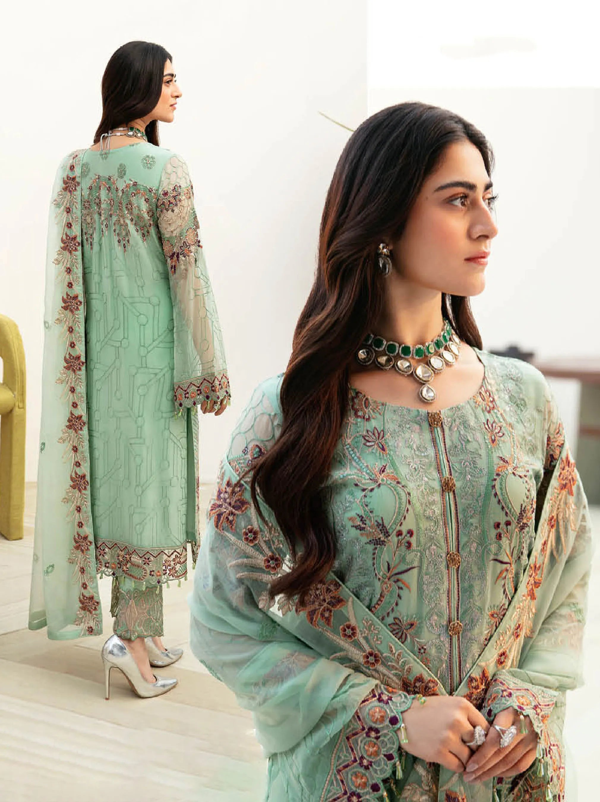 Chevron By Ramsha Chiffon Collection 2024 Vol-08 (A-804)