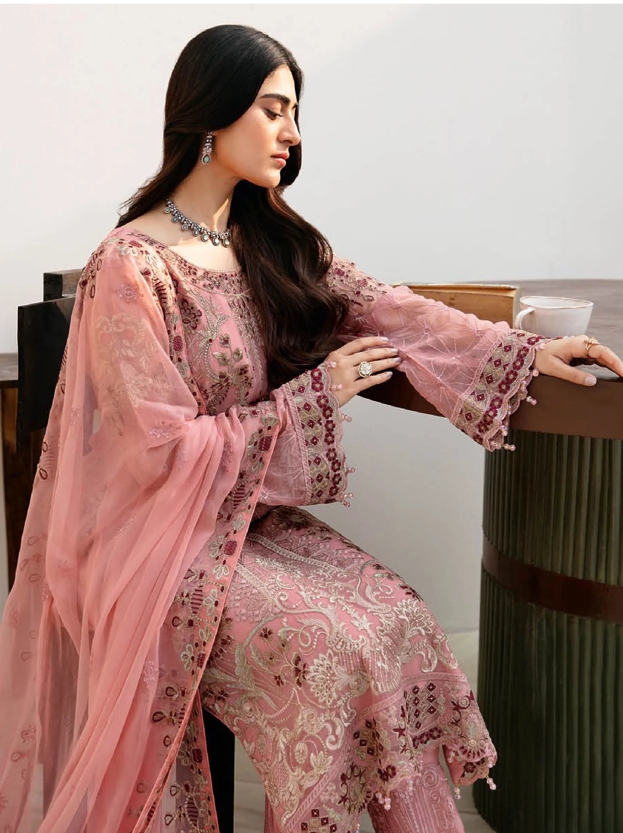 Chevron By Ramsha Chiffon Collection 2024 Vol-08 (A-805)