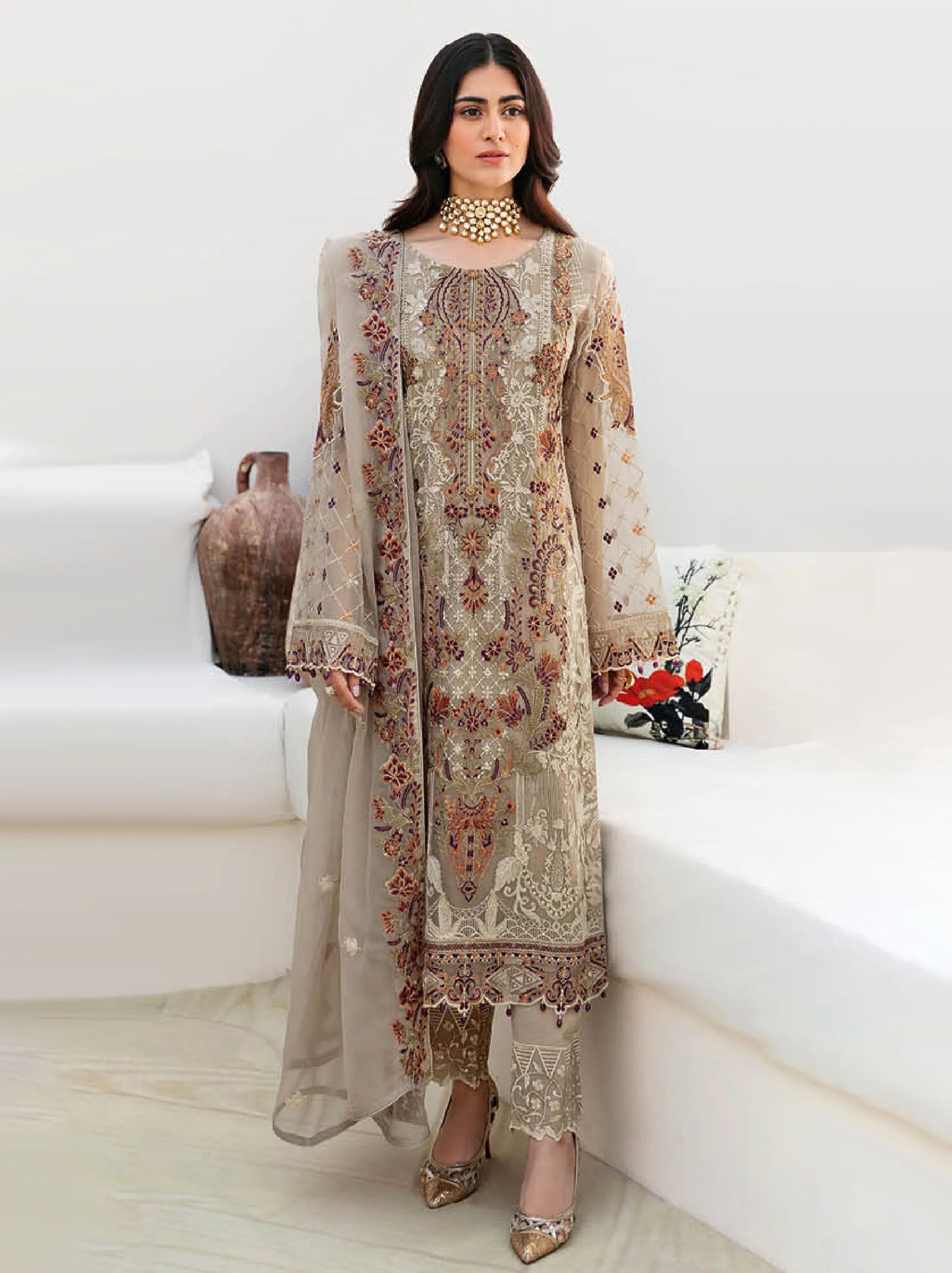 Chevron By Ramsha Chiffon Collection 2024 Vol-08 (A-806)