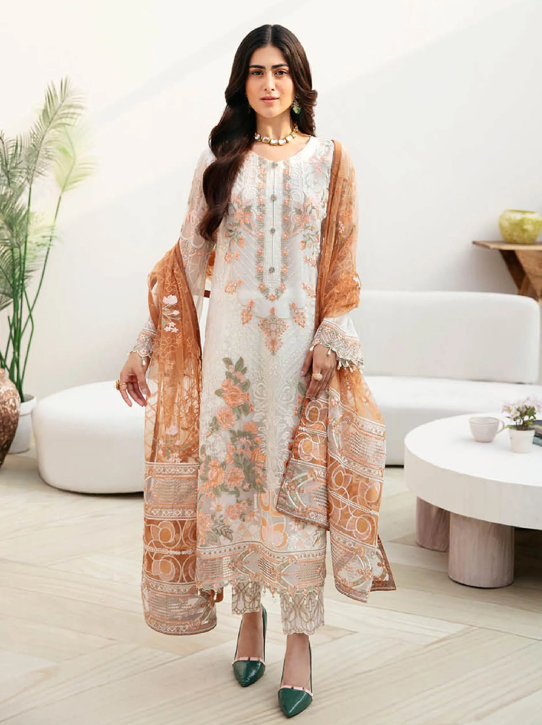 Chevron By Ramsha Chiffon Collection 2024 Vol-08 (A-808)