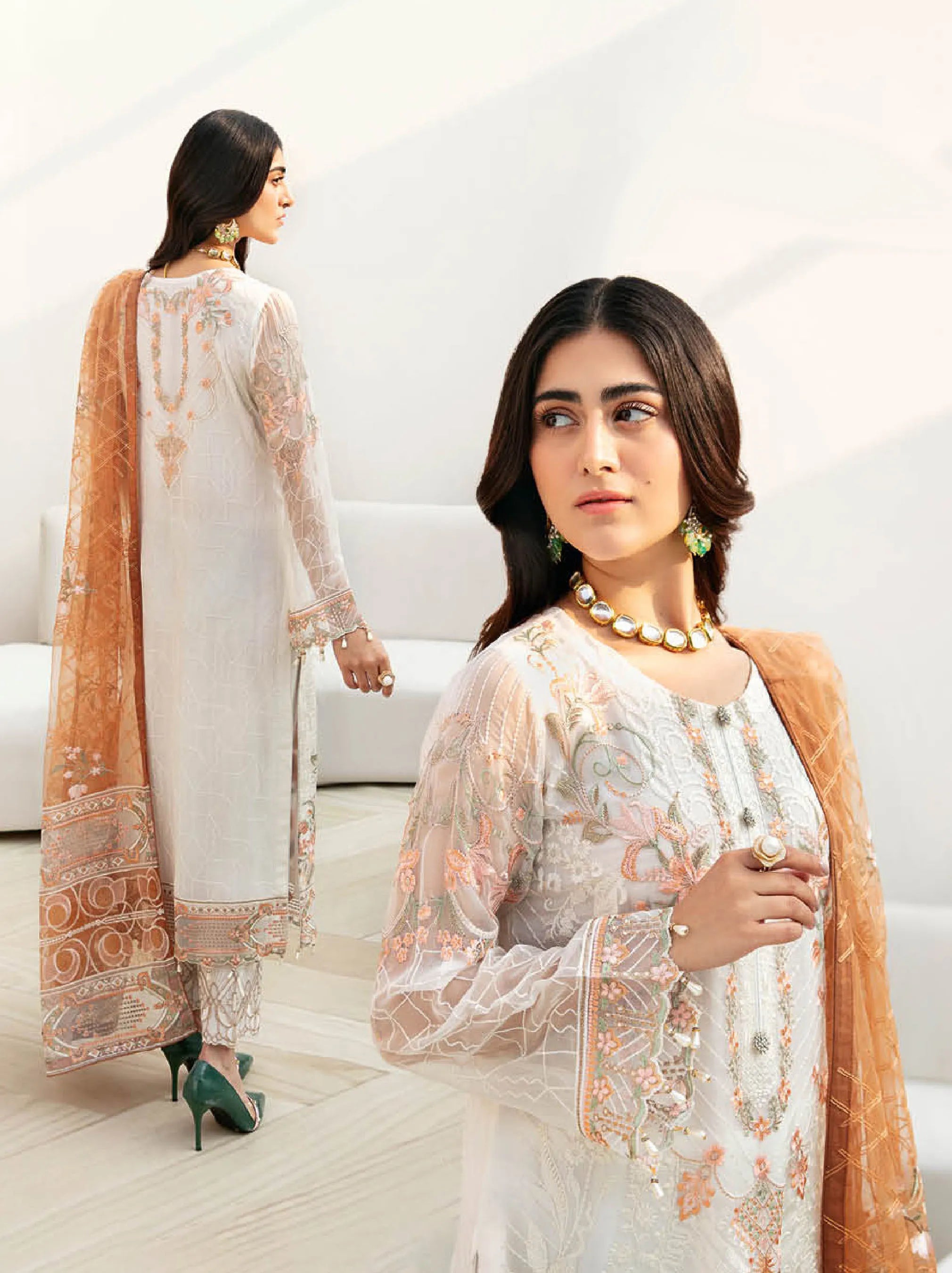 Chevron By Ramsha Chiffon Collection 2024 Vol-08 (A-808)