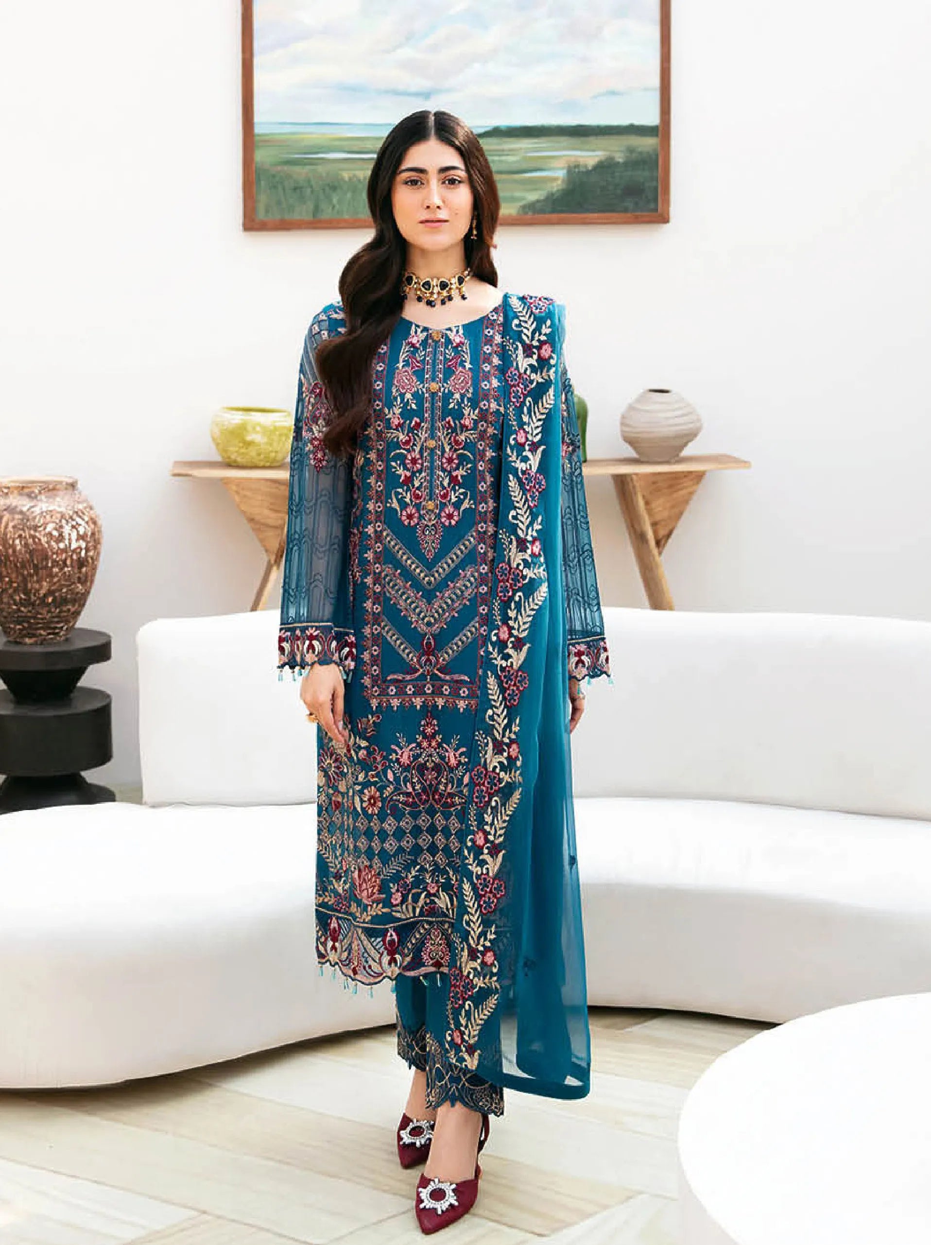 Chevron By Ramsha Chiffon Collection 2024 Vol-08 (A-811)