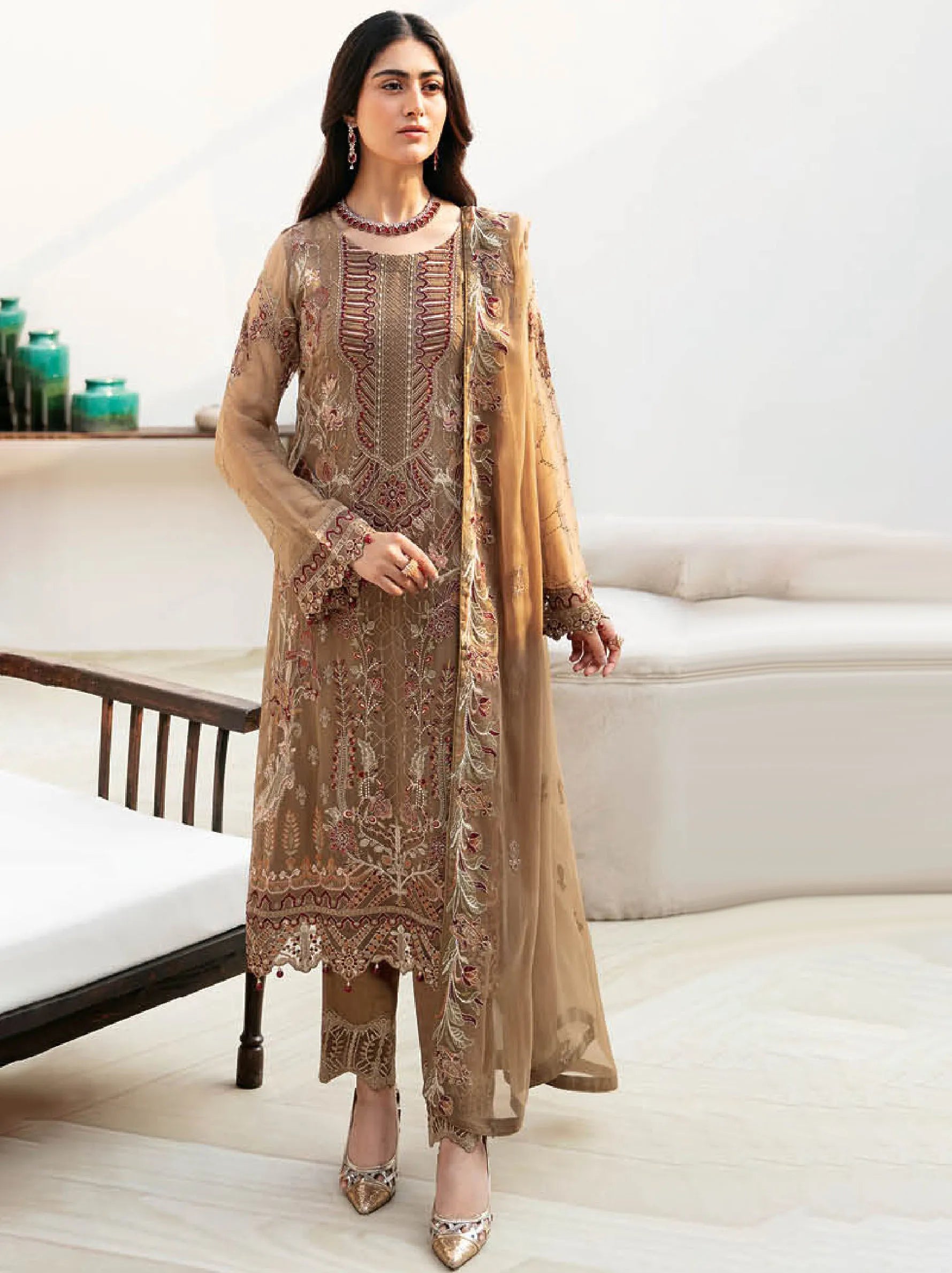 Chevron By Ramsha Chiffon Collection 2024 Vol-08 (A-812)