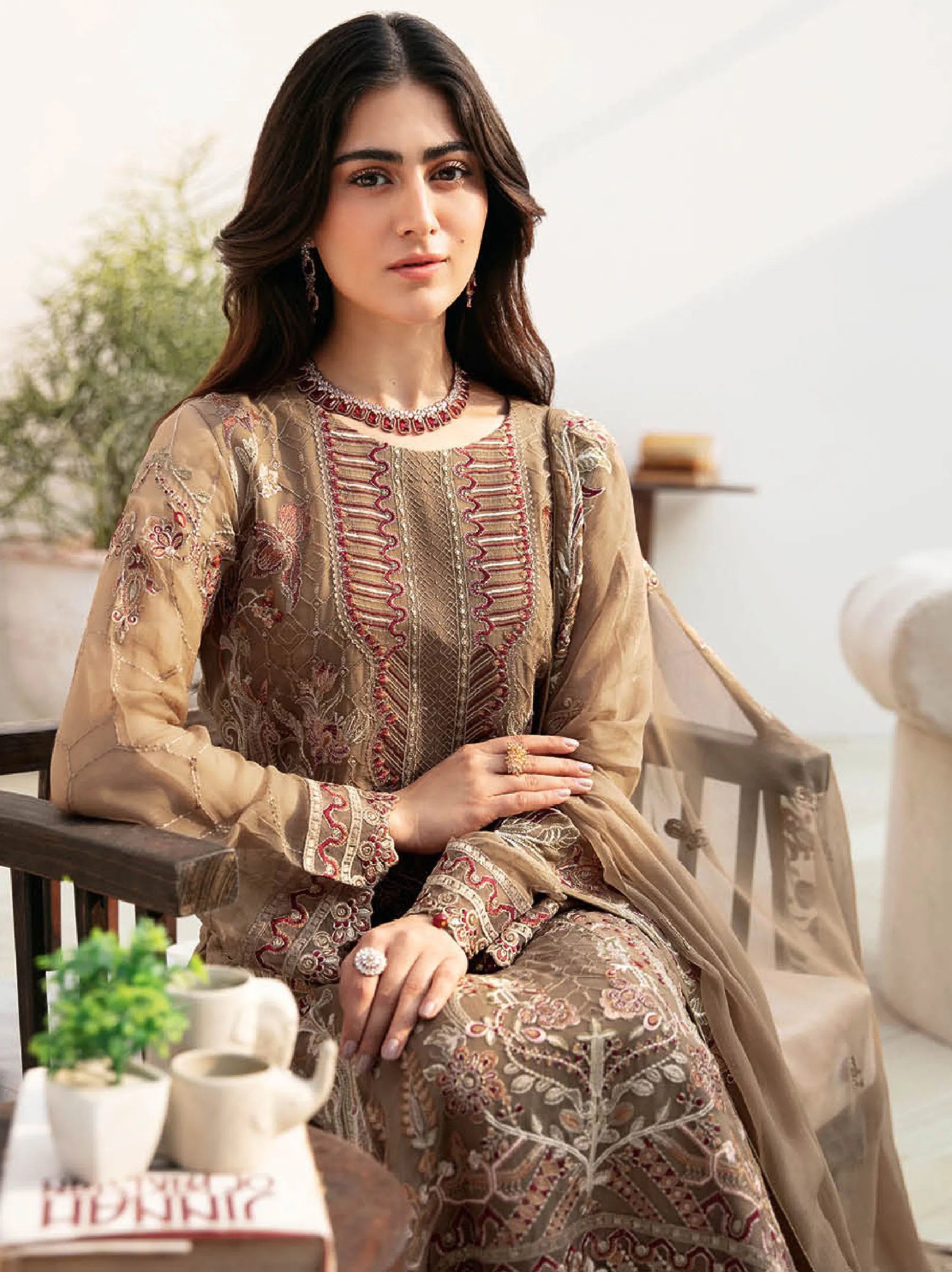 Chevron By Ramsha Chiffon Collection 2024 Vol-08 (A-812)