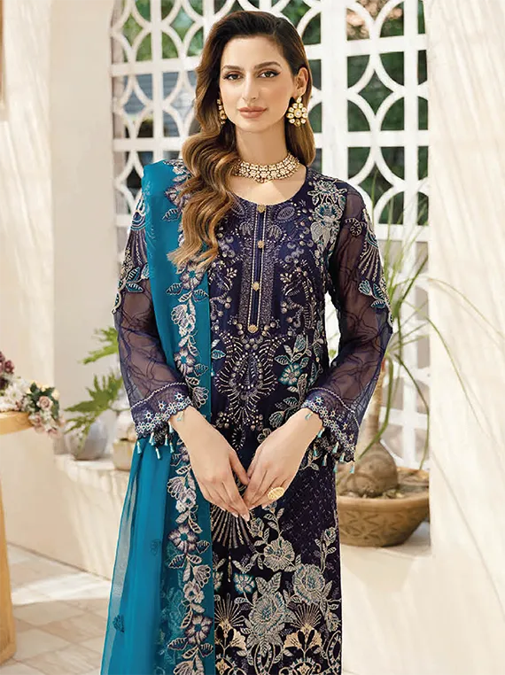 Chevron By Ramsha Chiffon Collection 2024 Vol-09 (A-903)