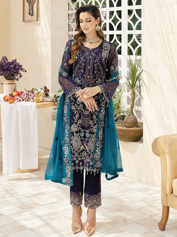 Chevron By Ramsha Chiffon Collection 2024 Vol-09 (A-903)