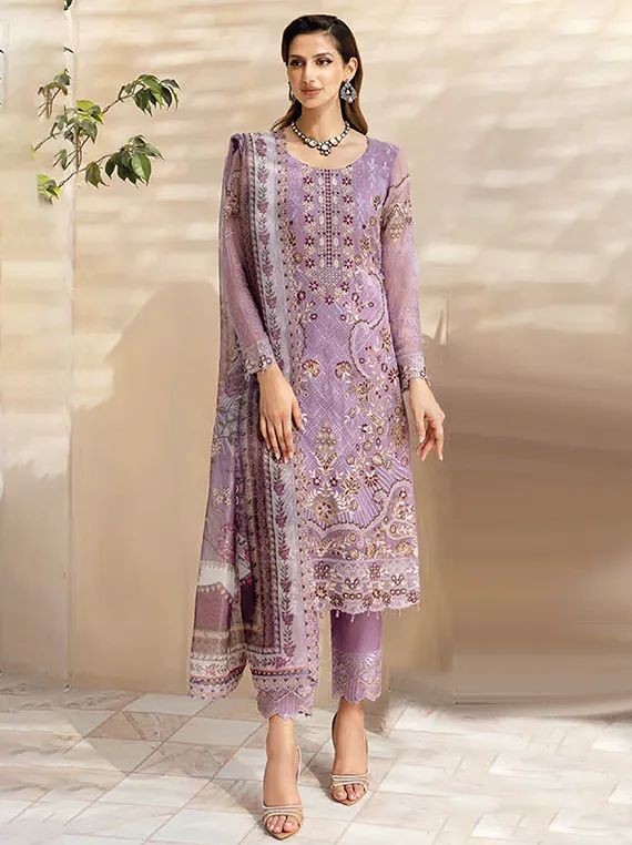 Chevron By Ramsha Chiffon Collection 2024 Vol-09 (A-906)