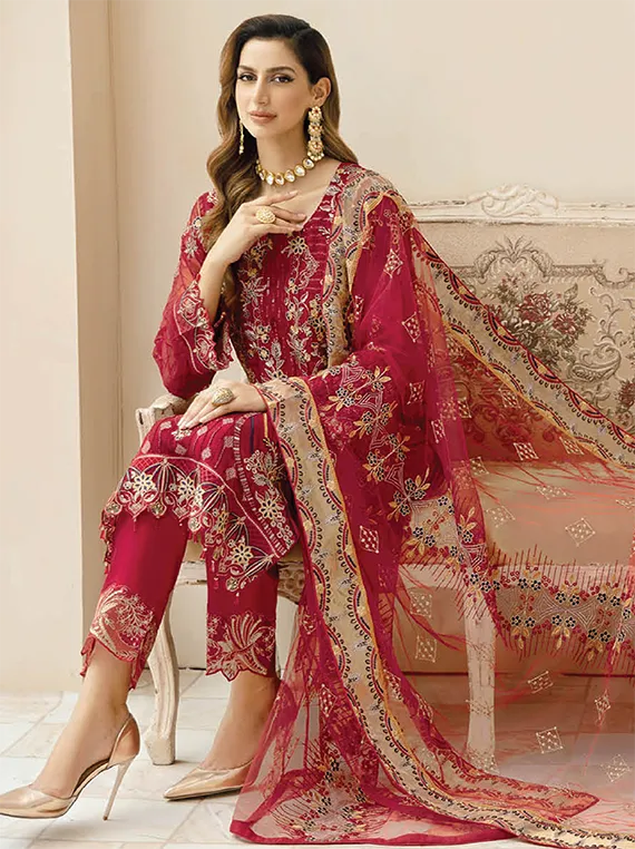 Chevron By Ramsha Chiffon Collection 2024 Vol-09 (A-907)