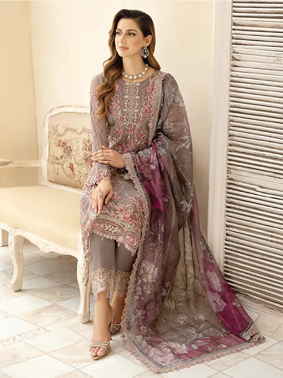 Chevron By Ramsha Chiffon Collection 2024 Vol-09 (A-908)