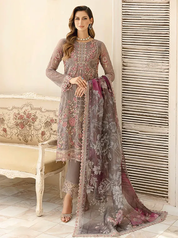 Chevron By Ramsha Chiffon Collection 2024 Vol-09 (A-908)
