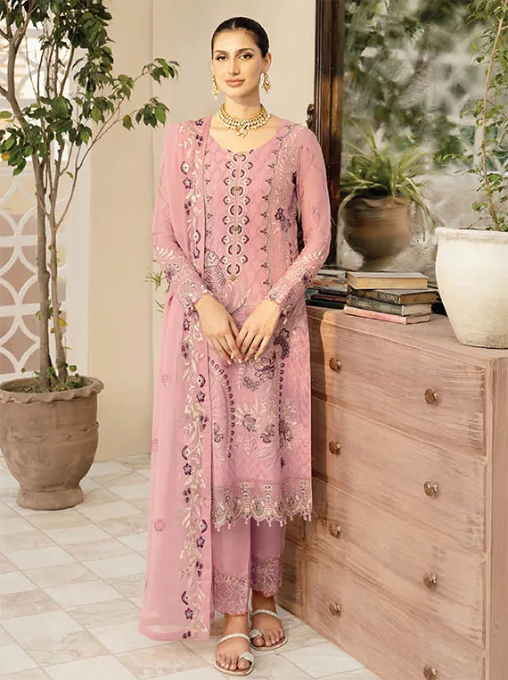 Chevron By Ramsha Chiffon Collection 2024 Vol-09 (A-909)