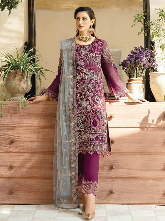 Chevron By Ramsha Chiffon Collection 2024 Vol-09 (A-911)