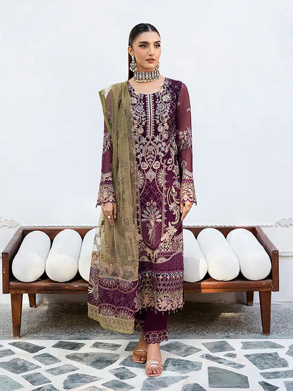 Chevron By Ramsha Chiffon Collection 2025 Vol-10 (A-1002)