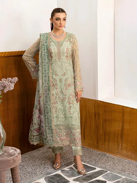Chevron By Ramsha Chiffon Collection 2025 Vol-10 (A-1003)