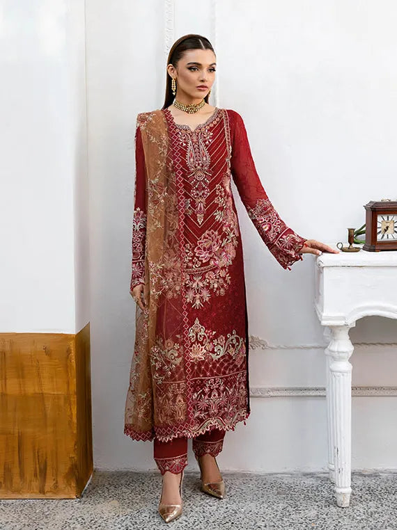Chevron By Ramsha Chiffon Collection 2025 Vol-10 (A-1010)